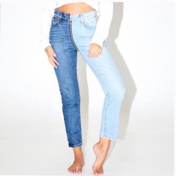 REVICE Denim - Revice Yin Yang Zipper Skinny Crop Jeans